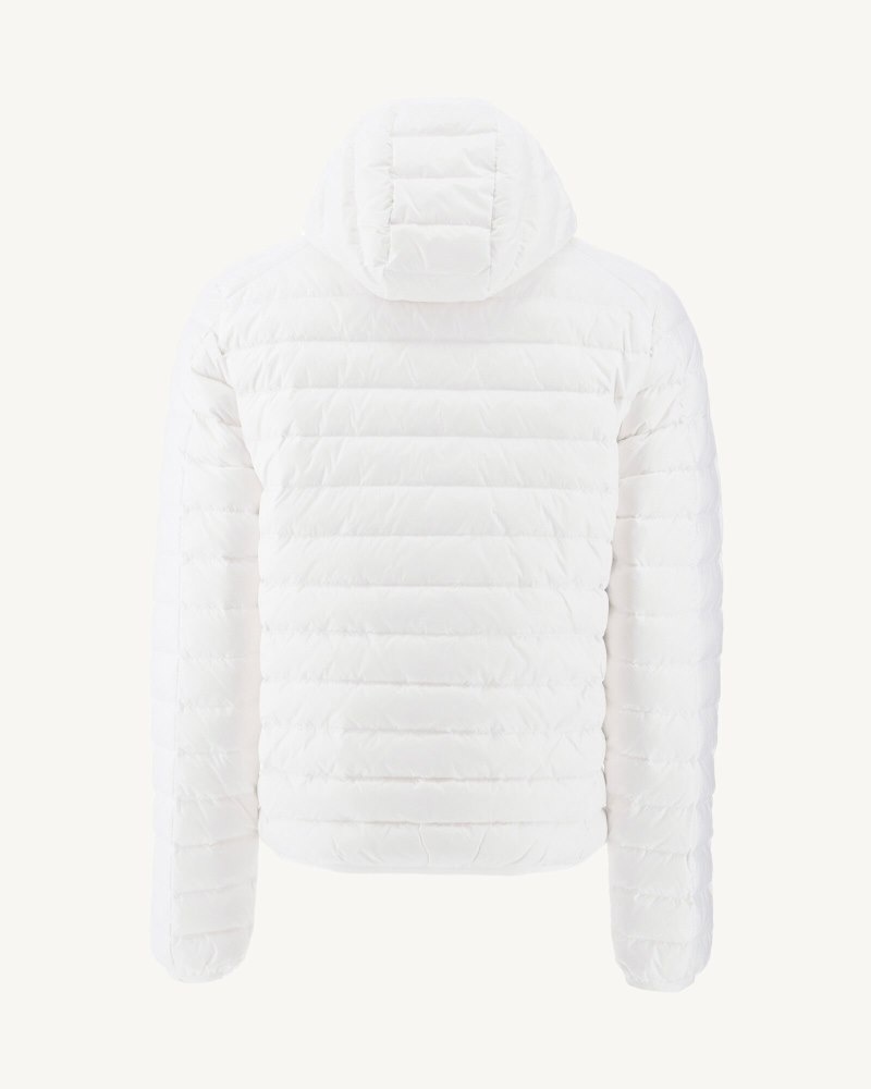 White JOTT Nico Light Hooded Men's Puffer Jackets | WSO-8920