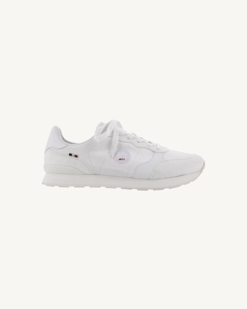 White JOTT Run Men's Sneakers | RQV-5508