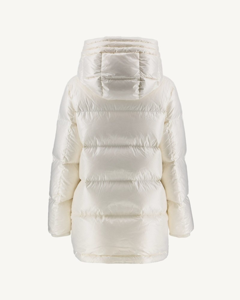 White JOTT Santa Hooded Women's Padded Jackets | KPY-4237