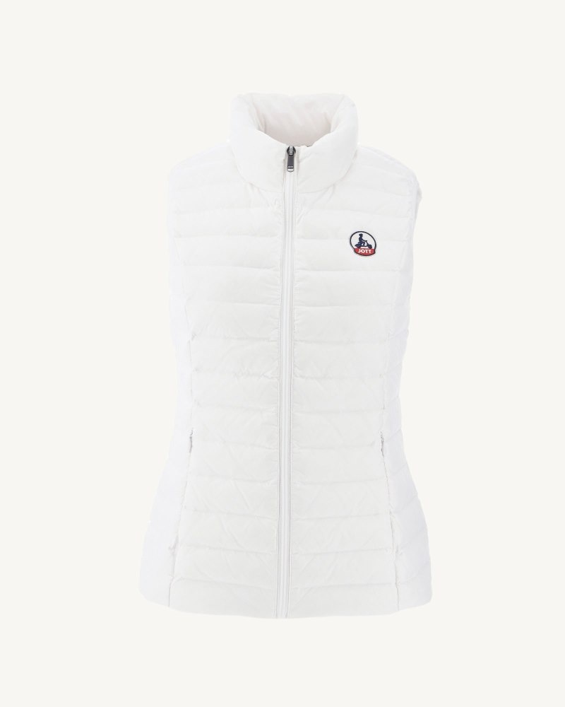 White JOTT Seda Light Sleeveless Women's Padded Jackets | LLA-9708