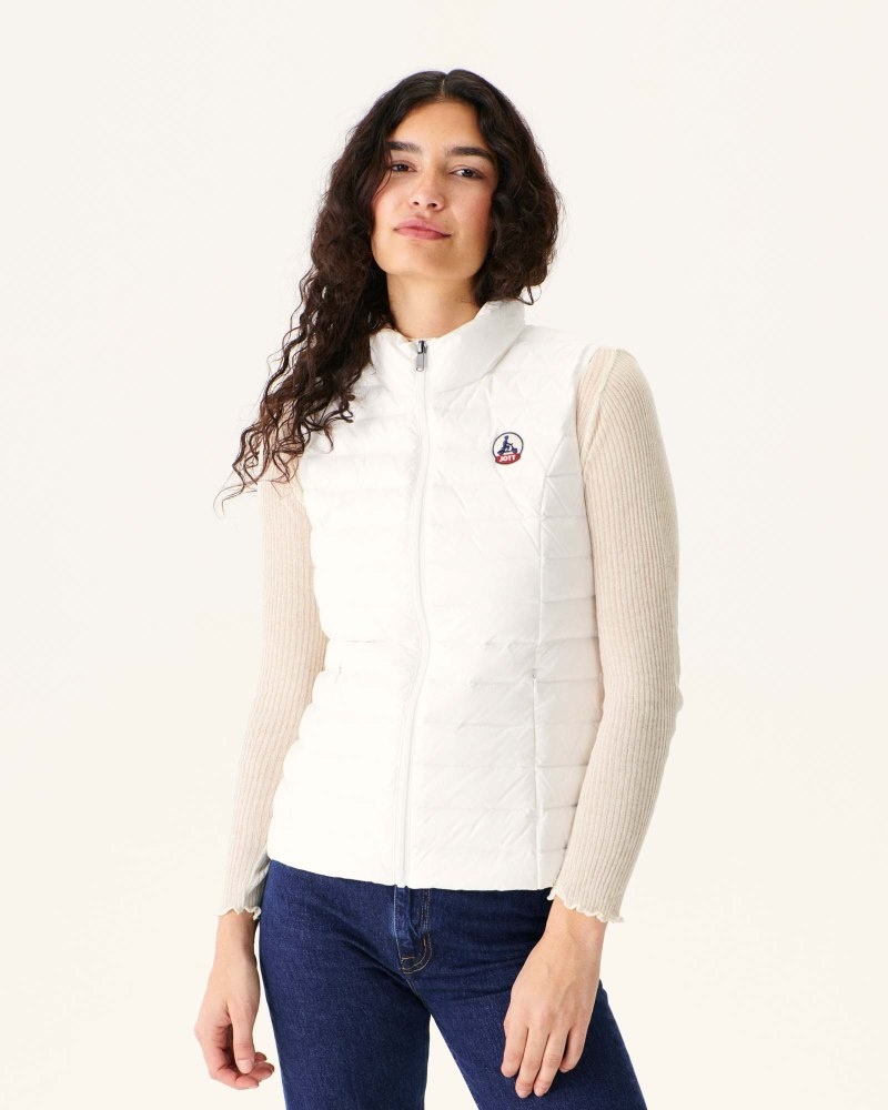 White JOTT Seda Light Sleeveless Women\'s Padded Jackets | LLA-9708