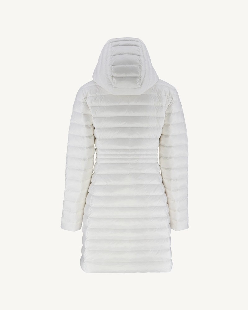 White JOTT Vero Long Hooded Women's Down Jackets | IZV-0116