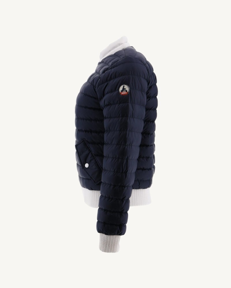 White / Navy JOTT Hanoi Reversible Women's Down Jackets | FIP-8036